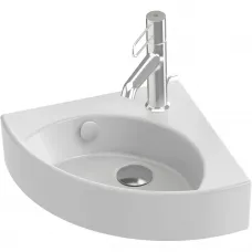 Раковина Jacob Delafon Odeon Rive Gauche EGP112-00 34x34 см, угловая, накладная, подвесная, белый