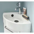 Раковина Jacob Delafon Odeon Rive Gauche EGP112-00 34x34 см, угловая, накладная, подвесная, белый