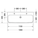 Раковина 120x50,5 см Duravit Happy D.2 2318120024