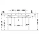 Раковина 120x50,5 см Duravit Happy D.2 2318120024