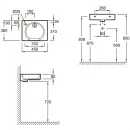 Раковина Jacob Delafon Odeon Rive Gauche EGN112-00 45x36 см, накладная, подвесная, белый