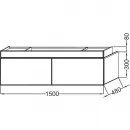 Тумба белый глянец 150 см Jacob Delafon Terrace EB1189-G1C
