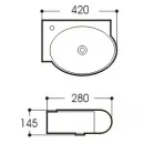 Раковина Aquatek AQ5303-00 42x28 см, белый