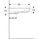 Раковина 55x55 см Geberit Renova Comfort 258557000