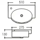 Раковина Aquatek AQ5329-00 51x27,5 см, рукомойник, белый