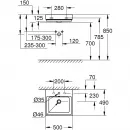 Раковина 50x49 см Grohe Cube Ceramic 3947400H