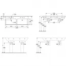 Раковина 130x47,5 см Villeroy & Boch Subway 3.0 4A71D101