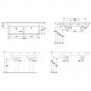 Раковина 130x47,5 см Villeroy & Boch Subway 3.0 4A71D301