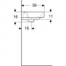 Раковина 45x36 см Geberit Smyle Square 500.222.01.1