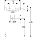 Раковина 45x36 см Geberit Smyle Square 500.222.01.1