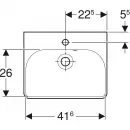 Раковина 45x36 см Geberit Smyle Square 500.222.01.1