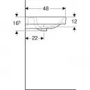 Раковина 120x48 см Geberit Smyle Square 500.225.01.1
