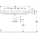 Раковина 120x48 см Geberit Smyle Square 500.225.01.1