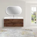 Тумба с раковиной темное дерево 121,5 см Vincea Mia VMC-2MC120RW + VBS-13120