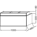 Тумба белый глянец 100 см Jacob Delafon Terrace EB1187-G1C