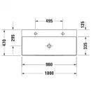 Раковина 100x47 см Duravit DuraSquare 2353100043