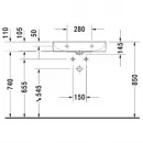 Раковина 60x47 см Duravit DuraSquare 2353600041
