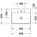 Раковина 60x47 см Duravit DuraSquare 2353600041