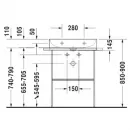 Раковина 60x47 см Duravit DuraSquare 2353600041