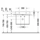 Раковина 60x47 см Duravit DuraSquare 2353600041
