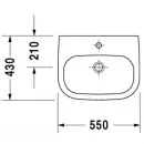 Раковина 55x43 см Duravit D-Code 23105500002