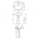Раковина 65,5x51 см Simas Lft Spazio LFT05bi*1