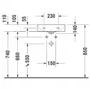 Раковина 45x35 см Duravit DuraSquare 0732450041