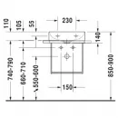 Раковина 45x35 см Duravit DuraSquare 0732450041