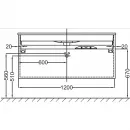 Тумба белый глянец 120 см Jacob Delafon Vox EB2021-RA-G1C