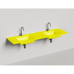 Раковина Salini S-Stone Onda 1402202MF 180x50 см, подвесная, покраска по RAL матовый полностью
