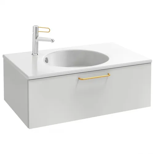 Тумба белый глянец 80 см Jacob Delafon Odeon Rive Gauche EB2515-R8-G1C