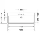 Раковина 120x47 см Duravit Vero 0454120000