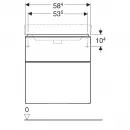 Тумба орех пекан 58,4 см Geberit Smyle Square 500.352.JR.1