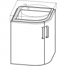 Тумба белый глянец/белый матовый 48,2x48,2 см Geberit Renova Compact 862150000