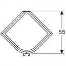 Тумба белый глянец/белый матовый 48,2x48,2 см Geberit Renova Compact 862150000