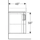 Тумба белый глянец/белый матовый 48,2x48,2 см Geberit Renova Compact 862150000