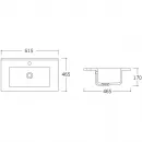 Комплект мебели бетон 61,5 см Vincea Mia VMC-2MC600BT + VBS-13960 + VLM-2B600