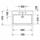 Раковина 70x47 см Duravit Vero 0454700000