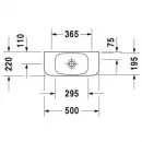 Раковина 50x22 см Duravit DuraStyle 0713500000