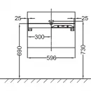 Тумба белый глянец 60 см Jacob Delafon Terrace EB1185-G1C