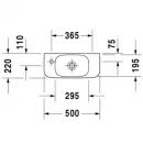 Раковина 50x22 см Duravit DuraStyle 0713500009