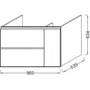 Тумба белый 96 см Jacob Delafon Soprano EB1334-N18