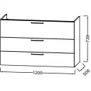 Тумба белый глянец 120 см Jacob Delafon Odeon Rive Gauche EB2535-R9-G1C