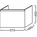 Тумба белый 57 см Jacob Delafon Odeon Up EB877-N18