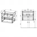 Комплект мебели дуб табачный 60 см Vincea Luka VMC-2L600TO + VCB-13600W + VLM-2J600