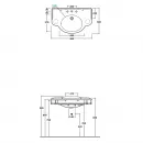 Раковина 90x56 см Globo Paestum PA056.bi*1