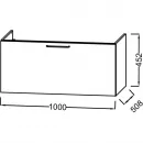 Тумба белый глянец 100 см Jacob Delafon Odeon Rive Gauche EB2514-R5-G1C