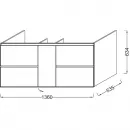 Тумба белый 136 см Jacob Delafon Soprano EB1332-N18