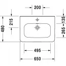 Раковина 65x48 см Duravit DuraStyle 2320650000
