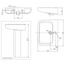 Раковина Arrow AGP32037D 65x50 см, подвесная, белый